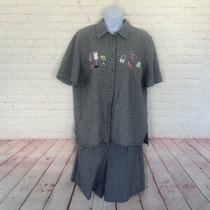 Vintage 80’s/90’s K WEAR BY KORET short MATCHING SET SIZE MEDIUM beach, coastal